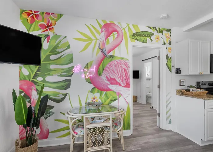Let\'S Flamingle In St Pete Beach Private Funky Apartment